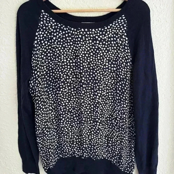 Joie Heart Printed Wool Cashmere Sweater - Picture 1 of 6